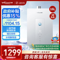 万和(Vanward) 燃气热水器家用速热16升大容量一级节能水伺服恒温 JSQ30-16M6