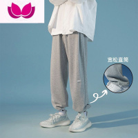 七斓运动休闲长裤男士韩版潮流束脚男生卫裤夏季薄款美式高街裤子