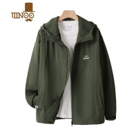 YANXU山系机能户外休闲夹克男连帽复古防风冲锋衣秋季潮牌宽松工装外套