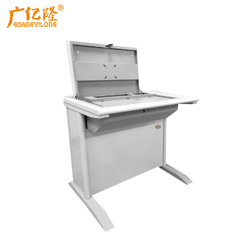 广亿隆翻转桌钢制多功能翻转电脑办公桌定制色