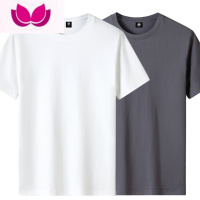 七斓t恤男2023年新款纯色短袖夏男装上衣宽松圆领情侣打底衫