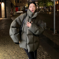 年新款冬季立领棉服女时尚宽松小个子短款设计感加厚保暖外套_189