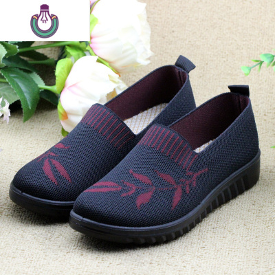 老北京布鞋女秋季老年人奶奶平底鞋舒适老太太单鞋防滑软底老人鞋