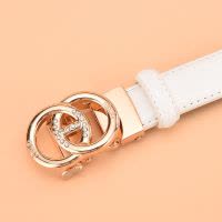 啄木鸟女士真皮自动扣皮带女式百搭二层牛皮腰带时尚裤带2025新款