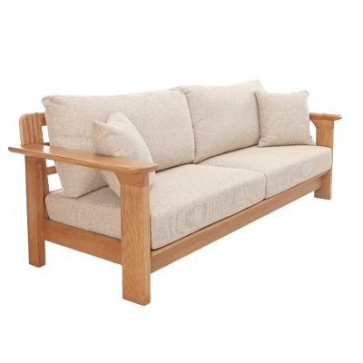 B10135 实木单人双人三人位田园布艺沙发 2210*802*750mm