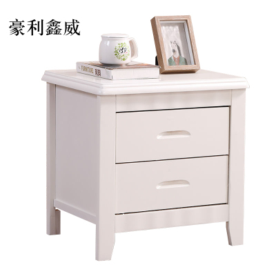 豪利鑫威床头柜简约现代卧室床边储物柜标准款白色50*41*50cm