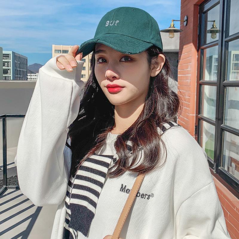 原宿风字母but刺绣棒球帽简约时尚四季可戴鸭舌帽男女潮