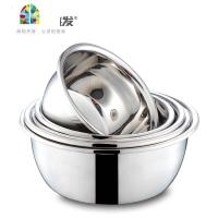 不锈钢特厚加深沥水盆洗菜多用漏盆淘米盆洗米盆洗菜盆 FENGHOU 24cm实盆[没漏孔]洗菜篮洗菜篮