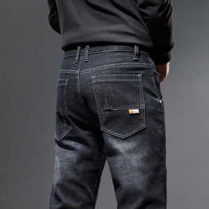 立体剪裁男士修身牛仔裤时尚弹力柔软男生裤子春天外出防寒舒适裤