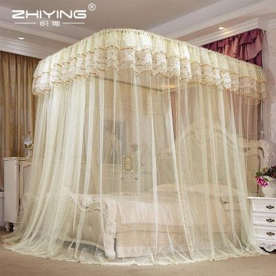 美帮汇导轨蚊帐加密加厚u型轨道1.5/1.8m床双人家用2米床2.2m公主风