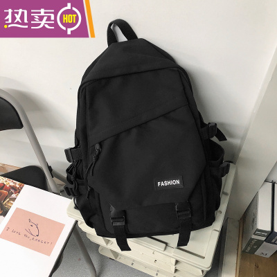 NEWLAKE书包女韩版高中大容量百搭双肩包男大学生时尚潮流ins风情侣背包书包学生