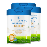 效期至24年9月 Bellamy's 贝拉米 gold 金装有机婴幼儿奶粉 1段/一段 800g 3罐装 澳洲进口