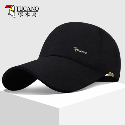 啄木鸟2025鸭舌帽男士棒球帽男帽子男款大头围显脸小防晒帽遮阳帽