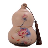 源御露(Yuan Yu Lu)福建武夷红茶浓香型发酵蜜香型金骏眉陶瓷罐散装葫芦罐装茶叶150g