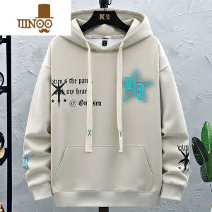 YANXU2023秋季新款连帽卫衣男生青少年秋装上衣服高中初中生打底衫