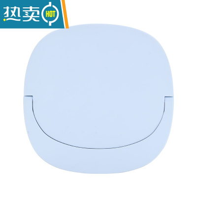 敬平迷你手持发光化妆镜随身便携桌面可立小镜子女小号带灯折叠补妆镜 宝石蓝 3色led 800亳安便携式用镜