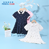 [1件3折]铅笔俱乐部童装2025夏装新款女童连衣裙儿童海洋风短裙中大童裙子