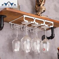 家用红酒杯架创意红酒架摆件高脚葡萄酒装饰倒挂酒瓶架子欧式酒架 三维工匠收纳层架