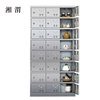 湘渭304不锈钢食堂带锁餐具柜24门碗柜餐盘柜钥匙锁1800*900*350