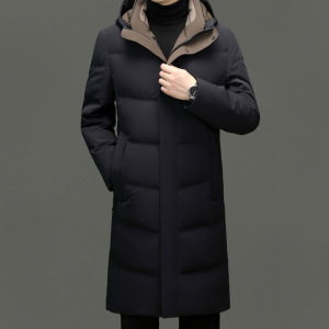 牛奶丝面料加厚长款羽绒服男冬季新款简约保暖羽绒服福利