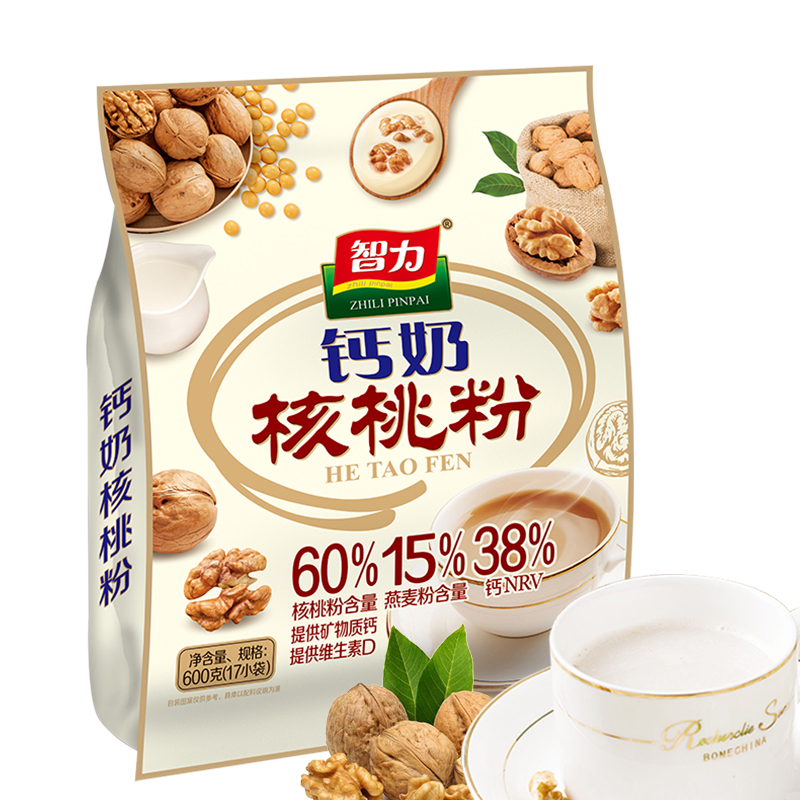智力钙奶核桃粉600g 免煮即冲即食独立17小包
