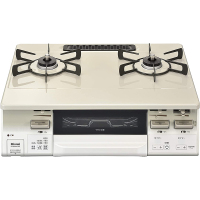 日本原装进口 RINNAI林内 燃气灶烤箱灶 lakucie系列两眼灶奶白色 RT66WH7RGA-CWR-LPG液化气
