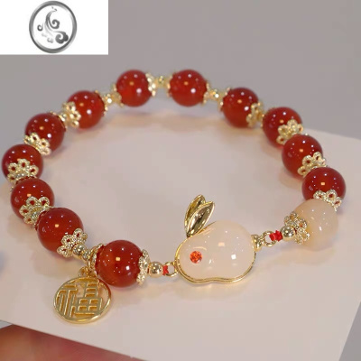 JiMi2023本命年玉兔手链手环情人礼物兔子手串学生礼物高颜值闺蜜配饰