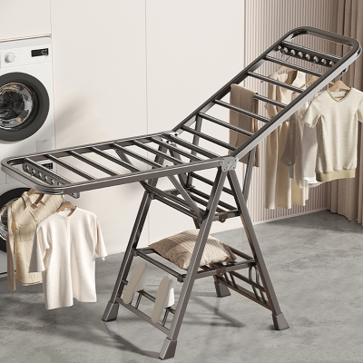  棠溪塘折叠晾衣架落地家用卧室阳台晒衣架室内婴儿凉晒挂衣杆晒被子