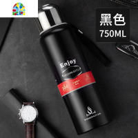 保温杯男大容量304不锈钢水杯男士网红便携泡茶杯子水壶女 FENGHOU 钢本色1000ml(送杯刷+杯套)