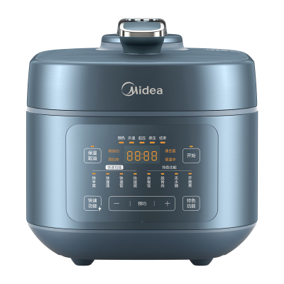 美的(Midea)5L电压力锅1300W大功率8分钟快手菜无水料理一锅双胆高压锅MY-C5147[ZMD安心系列]