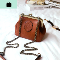 链条小包包2020新款潮网红复古夹口单肩贝壳包森系文艺学院斜挎包NEW LAKE女斜挎包