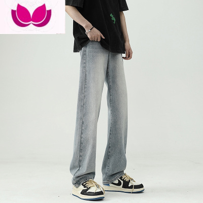 七斓黑色牛仔裤男春季新款修身直筒裤子美式vibe高街痞帅直筒休闲长裤