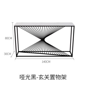 森美人北欧轻奢玄关台铁艺玄关桌大理石走廊边几简约现代条案靠墙窄桌子