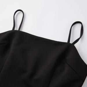 [1件5折价:89.5]美特斯邦威黑色吊带裙女百搭夏季细肩带弹力高腰连衣裙女