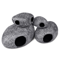 慈鲷躲避罐 鱼缸慈鲷石头 鱼缸装饰三湖慈鲷产卵孵化石 多孔设计