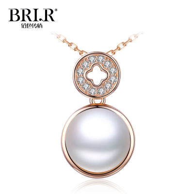 佰色传情（BRIR）淡水珍珠项链S925纯银简约百搭吊坠韩版送妈妈白色