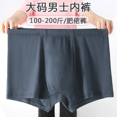 夏季莫代尔男士内裤宽松透气平角裤运动舒适加大码男生四角裤薄款