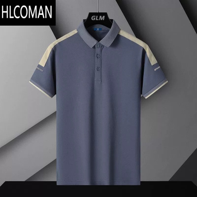HLCOMAN~高端polo衫男士短袖t恤夏季冰丝薄款翻领半袖休闲上衣服