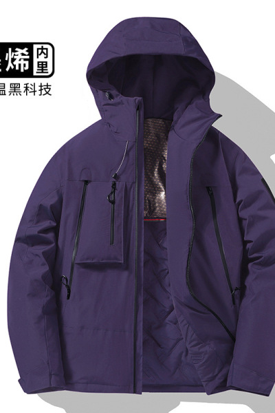 户外男装棉衣秋冬新款冲锋衣春男女同款宽松工装夹克防水登山外套