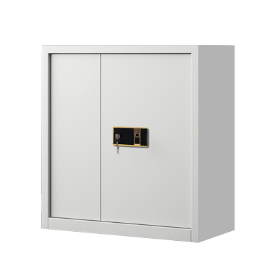 缑氏指纹电子保密柜钢制密码文件柜档案柜矮柜资料柜办公柜单节白色钥匙指纹