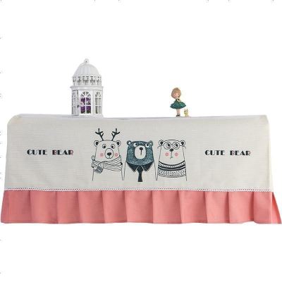 布莱梦棉麻开机不取挂式空调罩1.5匹2P空调套防尘罩布艺美的格力挂机罩挂机眼睛熊92*23*35cm