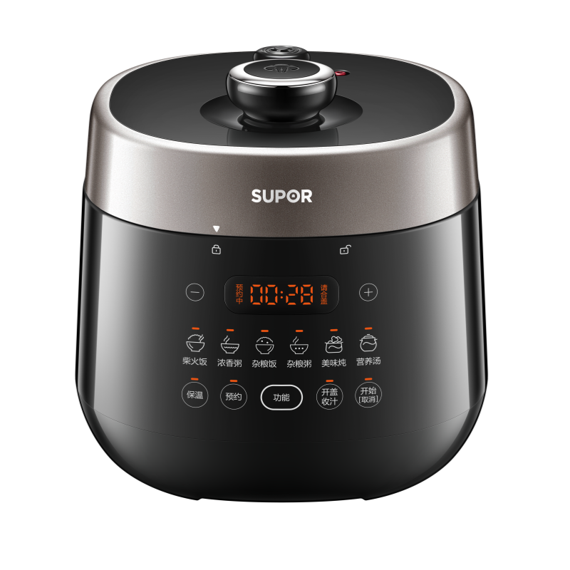 苏泊尔SUPOR立体加热3L双胆电压力锅SY-30FC16Q自动排气上盖可拆卸陶晶内胆微电脑控5-8人家庭用