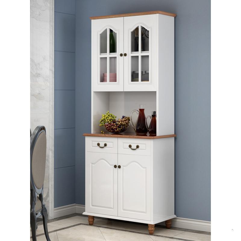 森美人现代简约酒柜美式微波炉碗柜地中海餐边柜客厅储物柜烤漆茶水柜