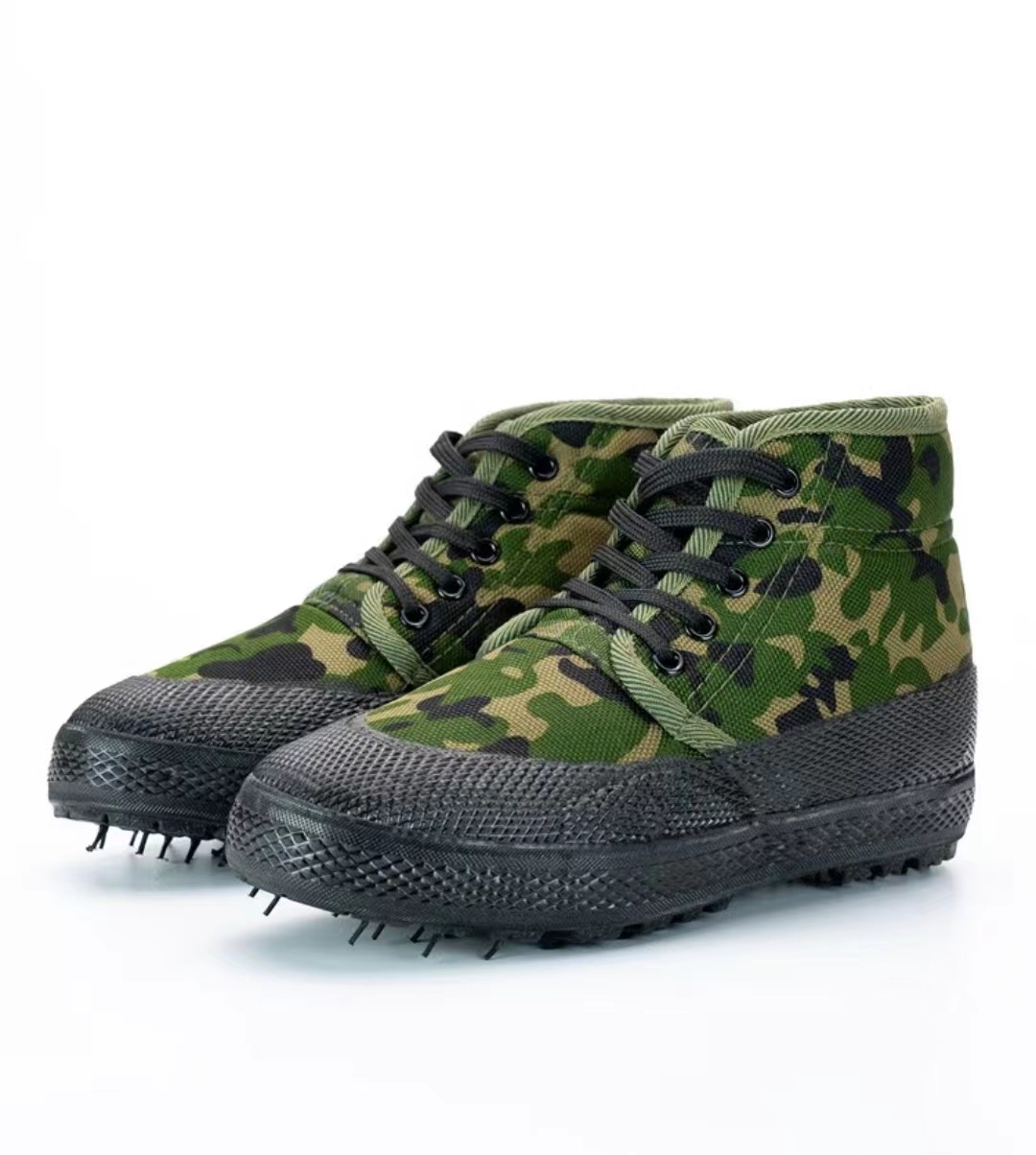 恒汇达 绿色迷彩防滑高腰棉胶鞋 34-46码 1双