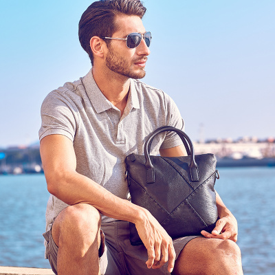 CCMVP品牌自营质量保证-CCMVP欧美真皮手提包男士头层牛皮单肩包真皮小背包潮手工商务公文包男