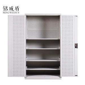 铭威盾工具柜加厚铁皮储物柜工厂车间用带抽屉汽修多功能收纳柜通门带网柜灰白色