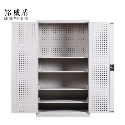 铭威盾工具柜加厚铁皮储物柜工厂车间用带抽屉汽修多功能收纳柜通门带网柜灰白色