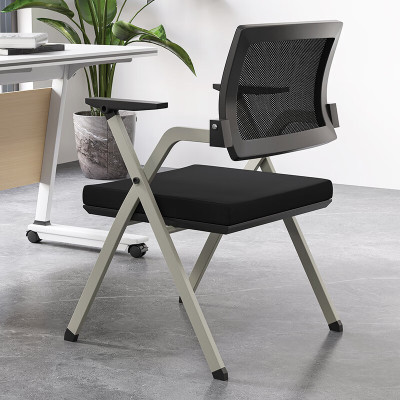 域赢培训椅折叠椅一体学生靠背职员办公椅子简约网布会议椅款式