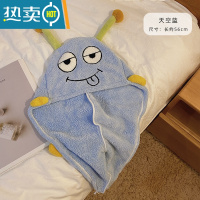 敬平可爱洗头干发帽女吸水速干毛巾浴帽加厚擦头发器包头巾新款 天空蓝