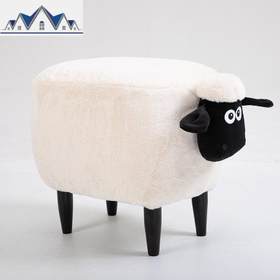 创意小羊肖恩换鞋凳厅穿鞋凳储物凳试鞋凳脚凳矮凳收纳凳子 三维工匠
